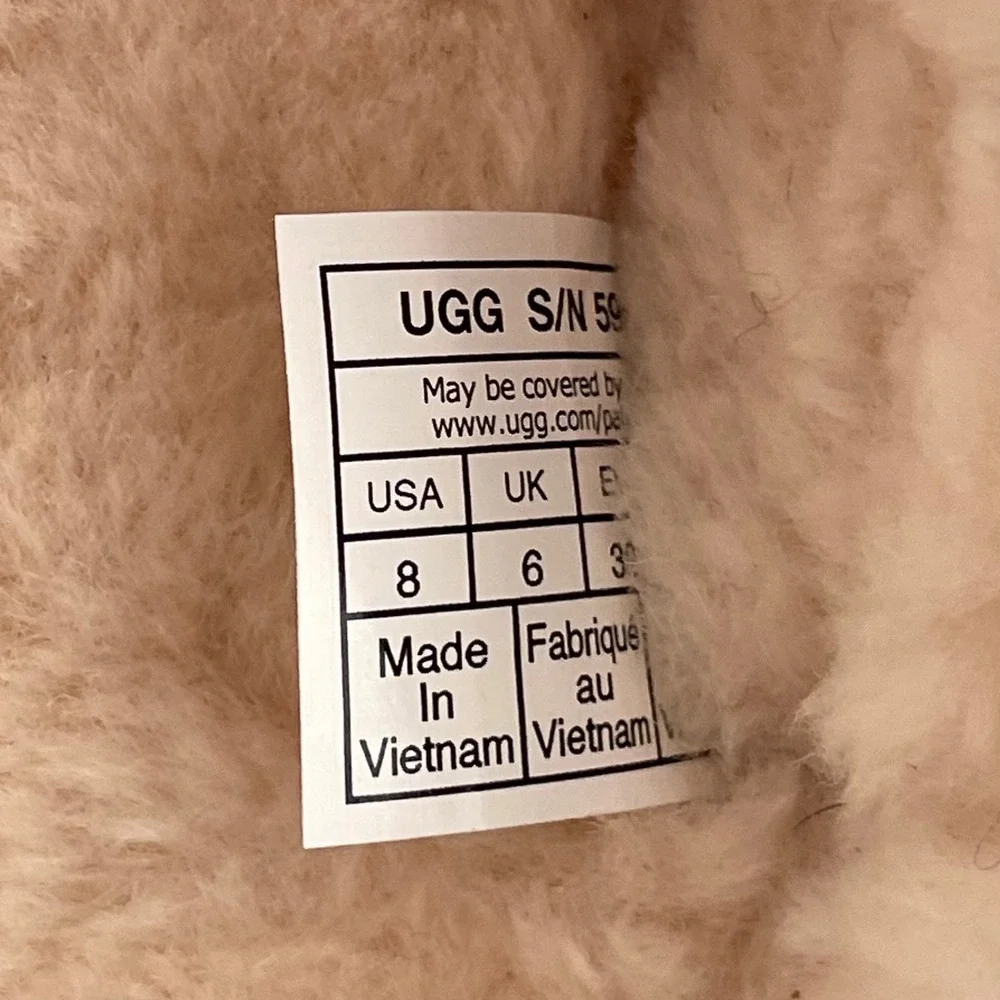 UGG Tasman Slippers Womens 8 Chestnut Sheepskin Slip-On Cozy Comfy Like New - Picture 10 of 10